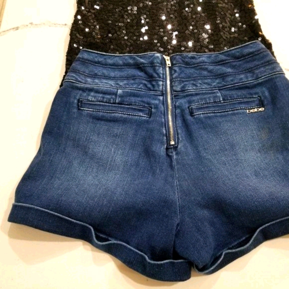 Bebe High Waist Shorts size 25 - Picture 2 of 3